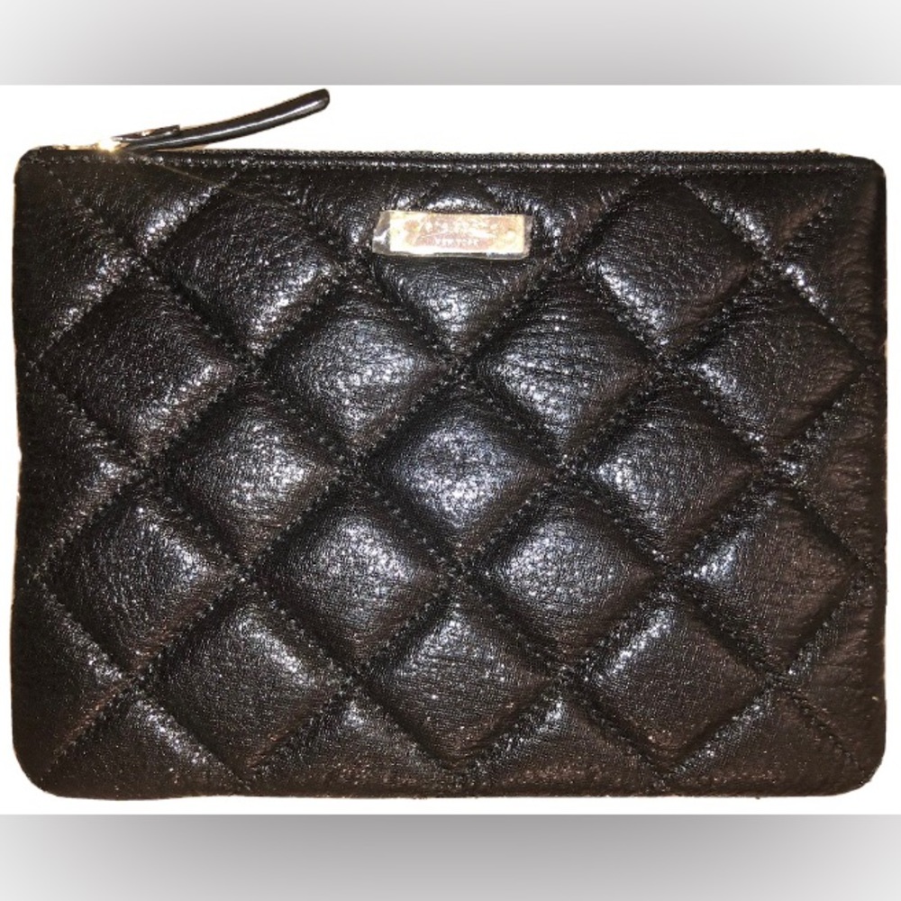 New Kate Spade Black Shimmery Makeup Bag